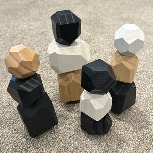 Pottery Barn Kids Modern Neutral Wooden Balancing Stones